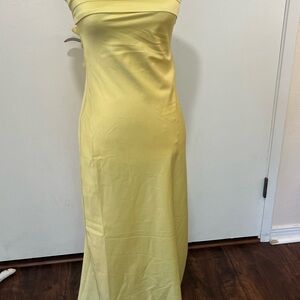 Hello Molly Strapless Yellow Dress